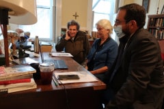 Martha and Carmen preparing for sentencing with Matt Daloisio
